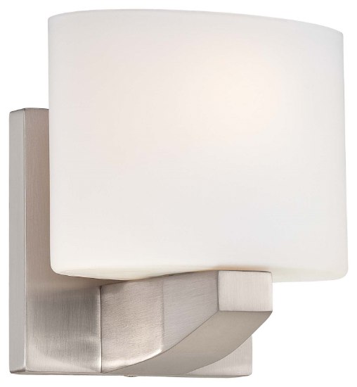 Picture of 75w SW 1 Light Bath Brushed Nickel Etched Opal