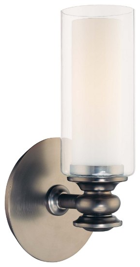 Picture of 60w SW 1 Light Wall Sconce Harvard Court Bronze (Plated) Clear & Etched Opal Glass