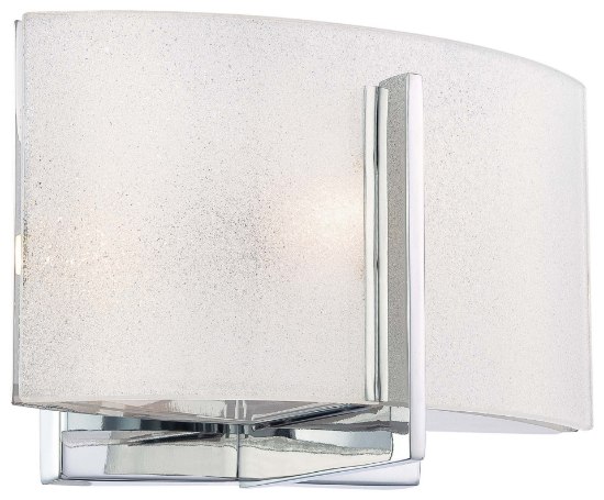 Foto para 75w SW 1 Light Bath Chrome White Iris Glass