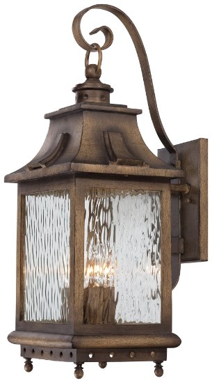 Picture of 60w SW 4 Light Wall Mount Portsmouth Bronze Clear Water Glsas