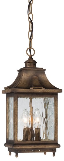 Foto para 60w SW 3 Light Chain Hung Portsmouth Bronze Clear Water Glass