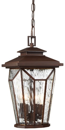 Foto para 60w SW 4 Light Outdoor Pendant Light Alder Bronze Water Glass