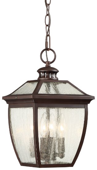 Picture of 60w SW Chain Hung Lantern Alder Bronze Seedy Glass