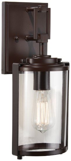 Picture of 40w SW 1 Light Wall Mount Alder Bronze Clear Glass