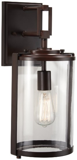 Picture of 40w SW 1 Light Wall Mount Alder Bronze Clear Glass