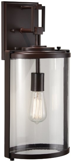 Picture of 40w SW 1 Light Wall Mount Alder Bronze Clear Glass