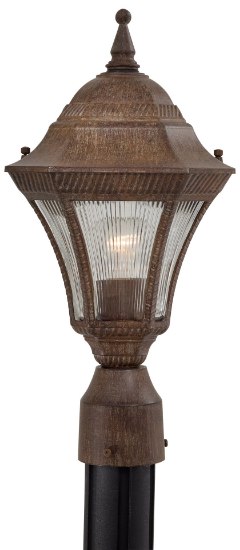 Picture of 100w SW 1 Lt Outdoor Post Mount Vintage Rust Clear