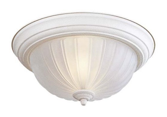 Foto para 60w SW 2 Light Flush Mount Frosted Melon Glass