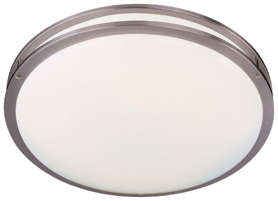 Foto para 72w SW 2 Light Flush Mount Brushed Nickel White