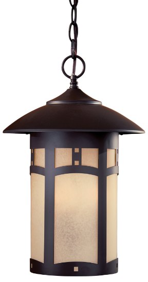 Picture of 60w SW 3 Light Outdoor Chain Hung Dorian Bronze Double French Scavo