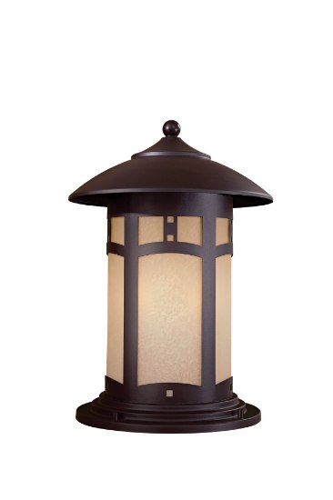 Foto para 60w SW 3 Lt Outdoor Column Mount Dorian Bronze Double French Scavo