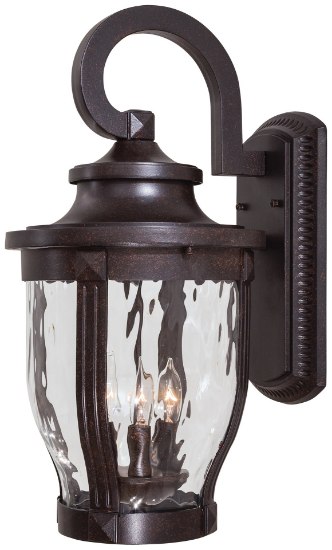 Foto para 60w SW 3 Lt Outdoor Wall Mount Corona Bronze Clear