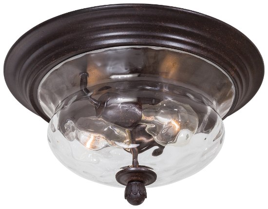 Picture of 60w SW 2 Lt Outdoor Flush Mount Corona Bronze Clear