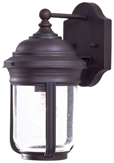 Picture of 100w SW 1 Lt Outdoor Wall Mount Roman Bronze Mouth Blown Clear