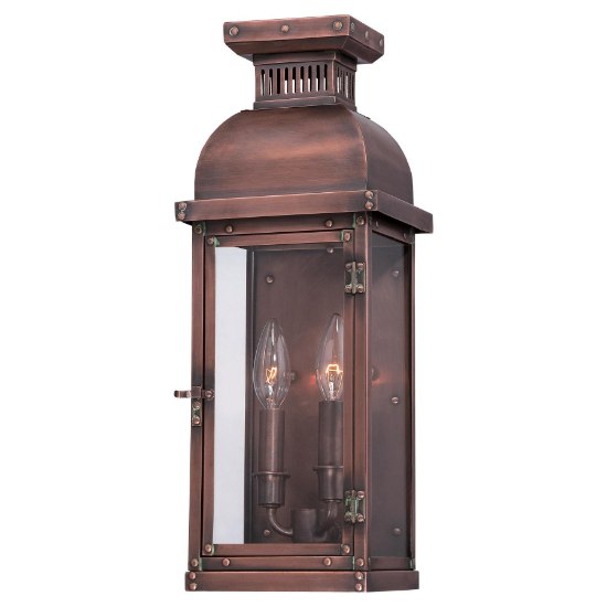 Picture of 60w SW 2 Light Pocket Lantern Manhattan Copper Clear