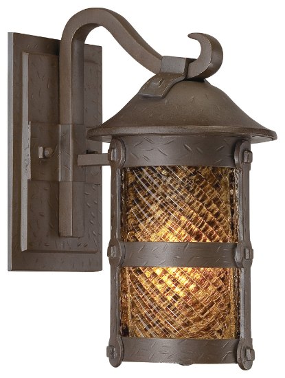 Foto para 13w SW 1 Light Outdoor Wall Mount Forged Bronze Spanish Fire Piastra