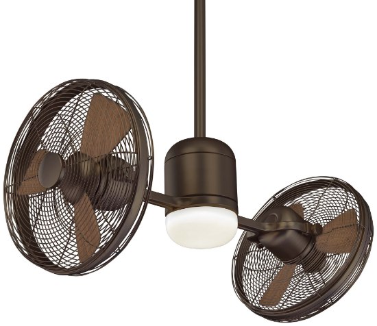 Picture of 62w WW Elemental Gyro Fan With Led Oil Rubbed Bronze Etched Opal