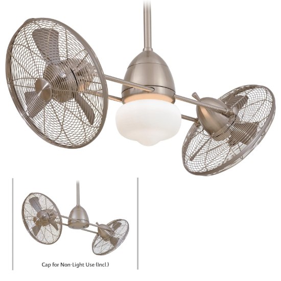 Foto para 202w SW Gyro Wet Fan-42In Brushed Nickel Wet Etched Opal