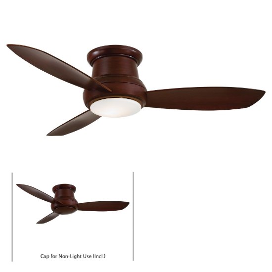 Foto para 155w SW Flush Mount Ceiling Fan Mahogany White Opal