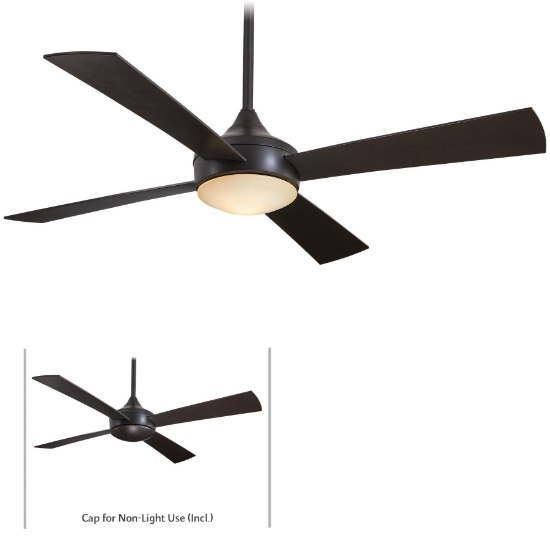 Foto para 151.5w SW 52In Aluma Wet Ceiling Fan 201 Oil Rubbed Bronze Tinted Opal Glass