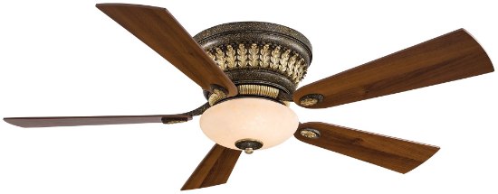 Picture of 139.8w SW Flush Mount Ceiling Fan Golden Bronze Excavation