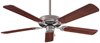 Picture of 61w SW Contractor Fan-52In Brushed Steel W/ Dark Walnut