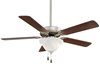 Picture of 123.5w SW Contractor Unipack Fan-52In Brushed Steel W/ Dark Walnut Etched Swirl