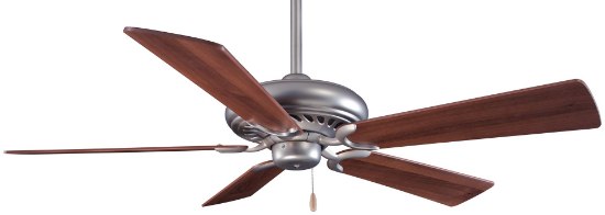 Foto para 75.3w SW Supra Fan-52In Brushed Steel W/ Dark Walnut