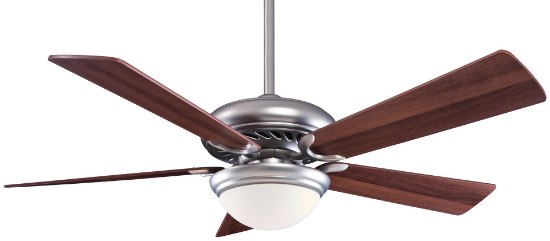 Foto para 179w SW Supra Unipack Fan-52In Brushed Steel W/ Dark Walnut Opal Frost