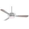 Picture of 170w SW Acero Fan-52In Brushed Steel W/ Mahogany Opal Frosted