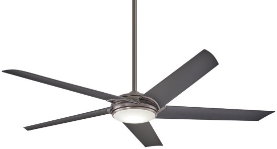 Picture of 47w WW 60In Raptor With Led Ceiling Fan Gun Metal Etched Opal