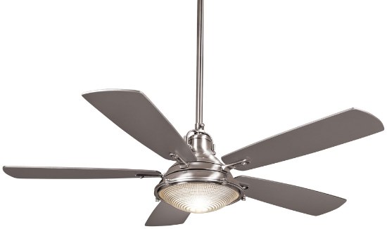 Picture of 140w SW 56In Groton Ceiling Fan - Indoor Use Polished Nickel Clear Fresnel Lens