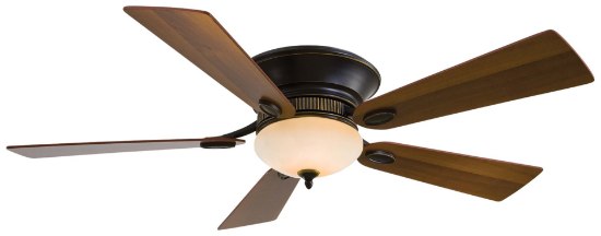 Foto para 120w SW Flush Mount Ceiling Fan Dark Restoration Bronze Rustic Scavo