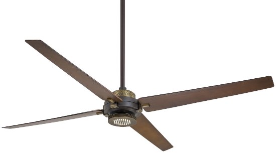 Foto para 48.8w WW 60In Spectre Ceiling Fan 2015 Oil Rubbed Bronze With Antique Brass Clear