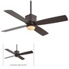 Picture of 122.6w SW Strata Ceiling Fan-52In Smoked Iron Etched Opal