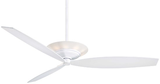 Foto para 42.88w SW 60In Moda Ceiling Fan 2014 White Etched White Glass