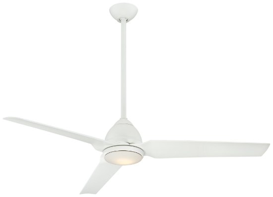 Foto para 64w WW 54" Ceiling Fan W/Led Light Kit Flat White Opal Frosted