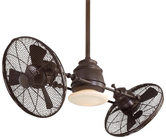 Picture of 202w SW Vintage Gyro Fan-42In Oil Rubbed Bronze Tinted Opal