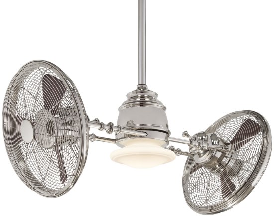 Picture of 202w SW 42"Ceiling Fan W/Led Light Kit Polished Nickel Etched Opal