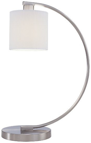 Foto para 60w SW 1 Light Table Lamp Brushed Nickel White