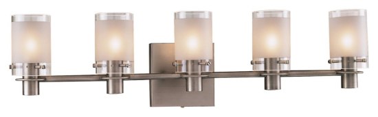 Foto para 50w SW 5 Light Bath Antique Nickel Clear/Frost