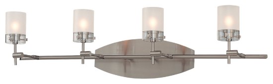 Picture of 40w SW 4 Light Bath Brushed Nickel Clear/Acid Etched