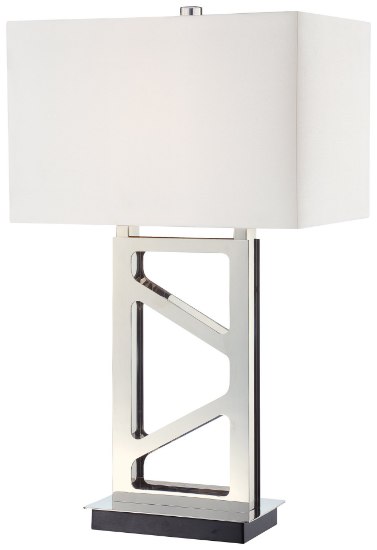 Foto para 100w SW 1 Light Table Lamp Polished Nickel White