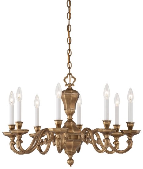 Picture of 60w SW Eight Light Chandelier Vintage English Patina