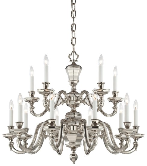 Picture of 120w SW Fifteen Light Chandelier Polished Nickel