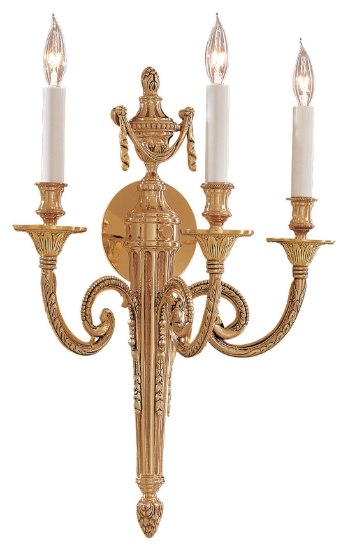 Picture of 60w SW Three Light Wall Sconce Polished Gold