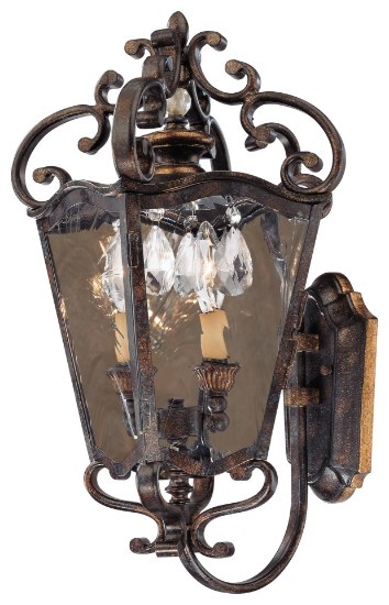 Picture of 60w SW 2 Light Lantern Terraza Village Aged Patina W/ Gold Leaf Accents Water Print