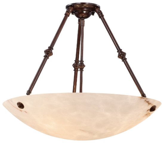 Picture of 100w SW 5 Light Semi Flush Mount Bronze Patina