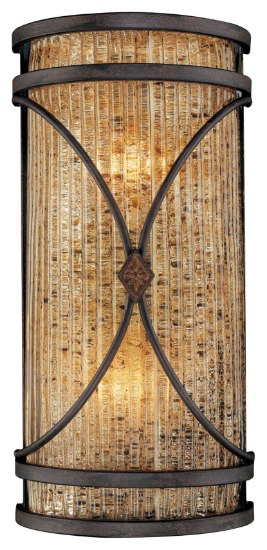 Foto para 100w SW Two Light Wall Sconce-Hearst Castle Collection Monte Titano Oro Butterscotch Swirl Piastra