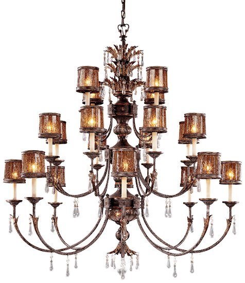 Foto para 67w SW 22 Light Chandelier Sanguesa Patina